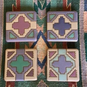 Arius Santa Fe Art Tile/Coaster (Lot of 4).